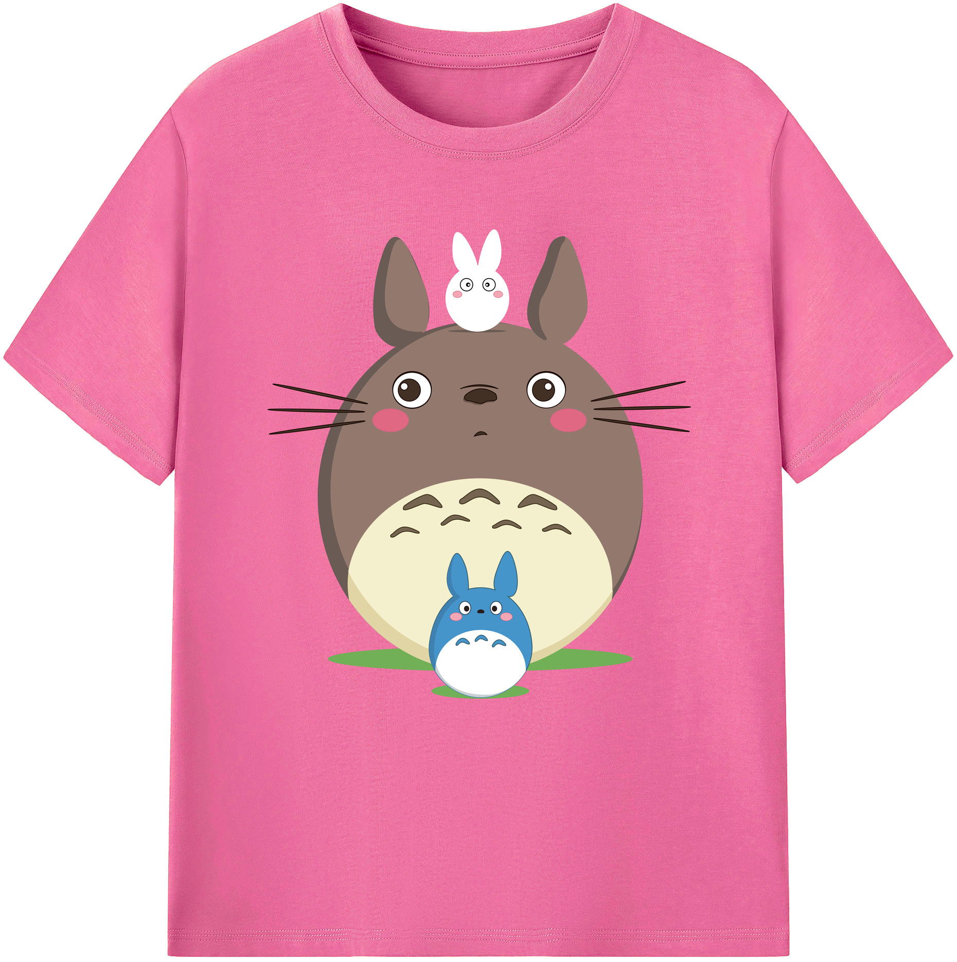 （画像用） となりのトトロ 草壁メイ 草壁サツキ My Neighbor Totoro Satsuki Kusakabe Mei Kusakabe レディースカジュアルプリントTシャツ（綿100％）